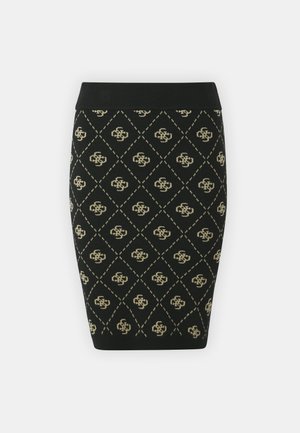 Guess SARAH SKIRT  - Pencil skirt - black travertine san