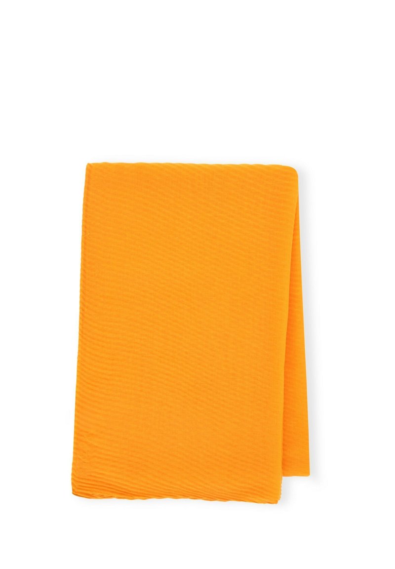 Très douce écharpe chèche orangé pour femme en coton | Qualité