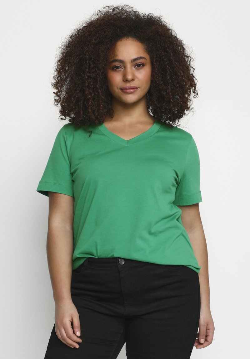 Kaffe Curve KCMARINA SS TShirt basic jelly bean/grün Zalando.at