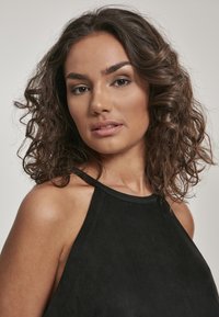 Urban Classics LADIES PEACHED RIB NECKHOLDER TANK - Bluză - black