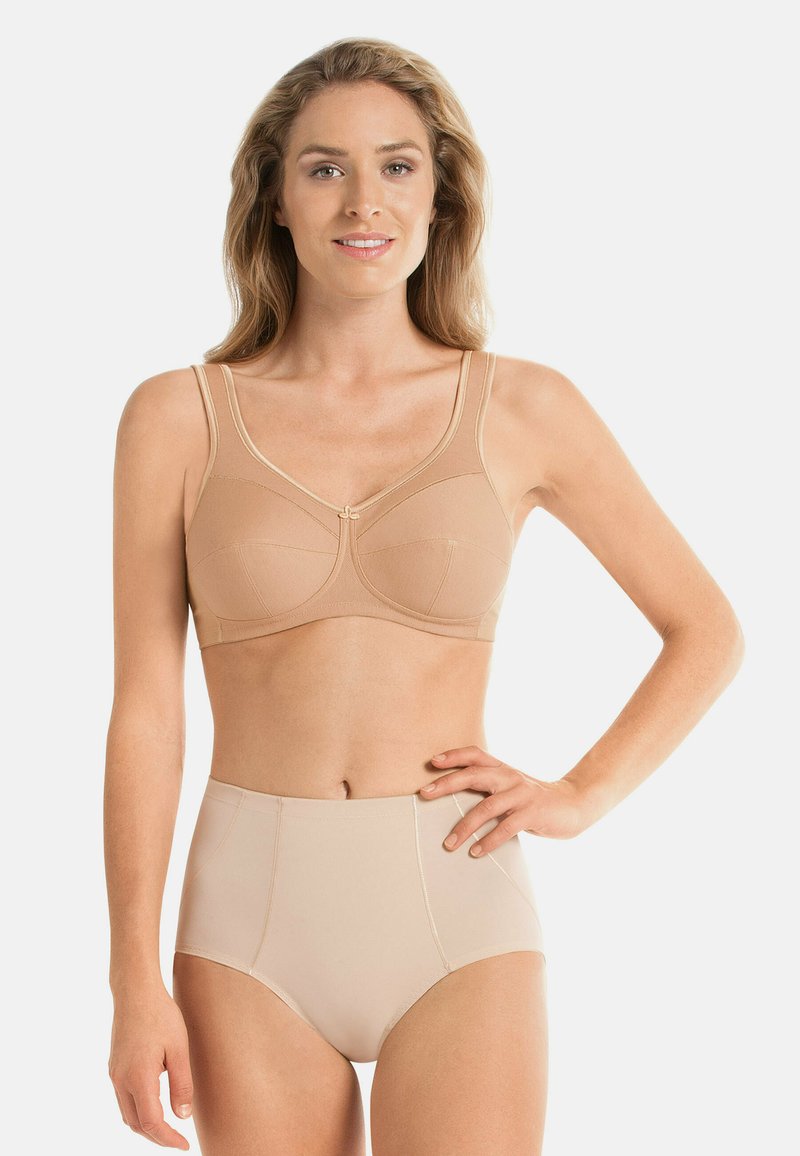 Anita Jana Skin Cotton Non-Wired Bra 5427 - Support Bra In Beige, Size 46C US