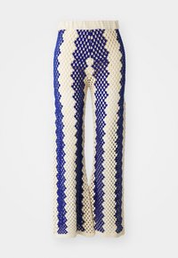 PANTALON  - Kalhoty - bleu/ecru