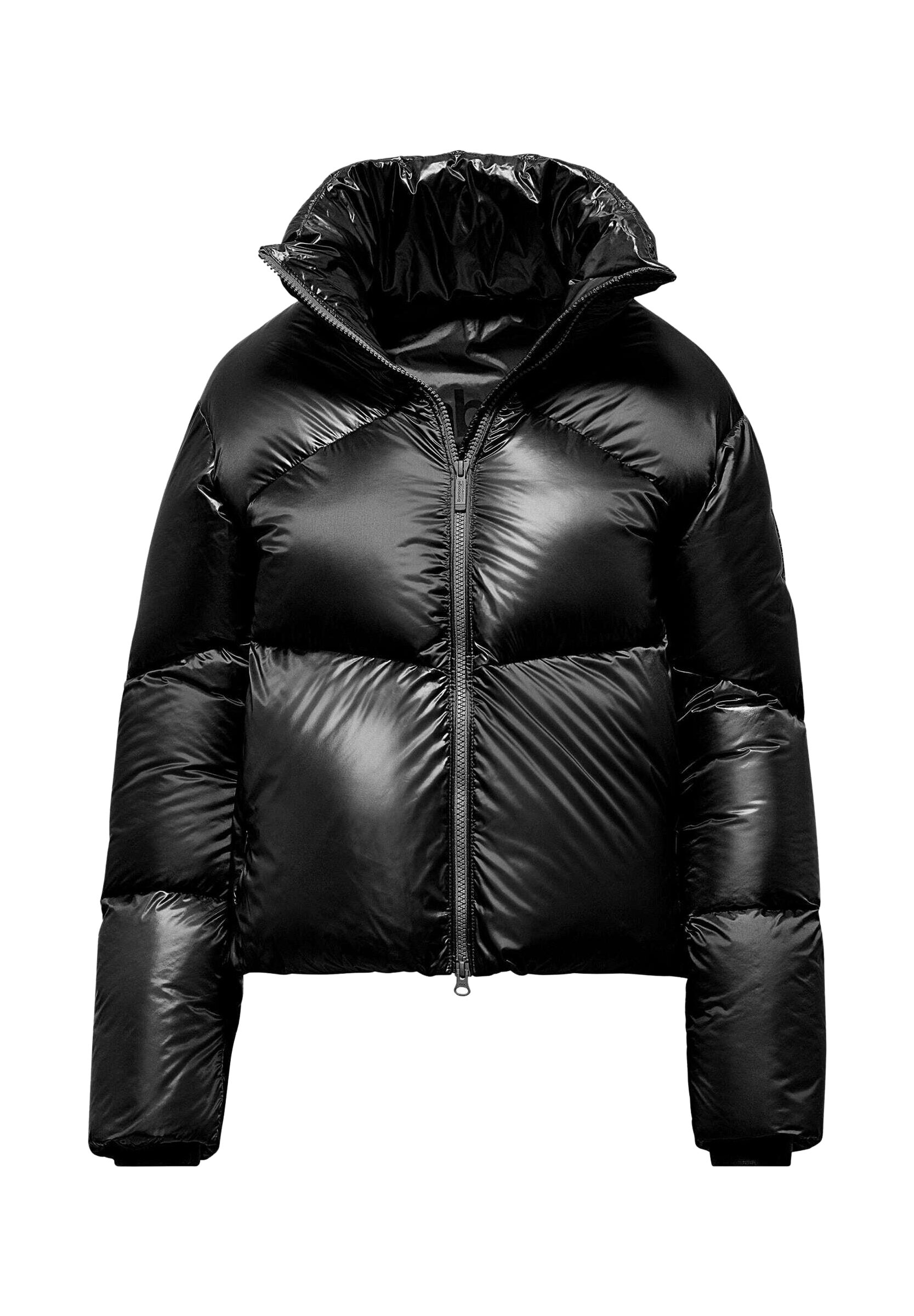 Bomboogie SHINY AND MATTE CHECKERBOARD - Down jacket - black - Zalando