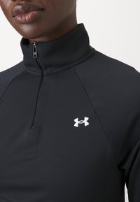 Under Armour VANISH SEAMLESS 1/4 ZIP CROP - Top dugih rukava - black/white