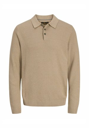 Jack & Jones PREMIUM, KNITTED PULLOVER PLAIN KNITTED PULLOVER - T-shirt à manches longues - lemon pepper