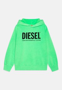 Diesel - SNUCIHOOD OVER UNISEX - Džemperis ar kapuci - verde fluo Miniatūras attēls 1