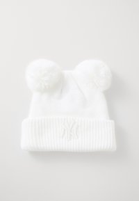 FEMALE DOUBLE POM BEANIE - Beanie - white