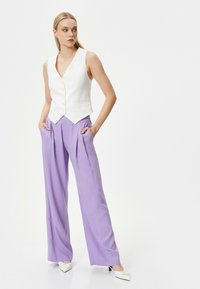 Koton POCKET DETAIL WIDE LEG  - Broek - lilac