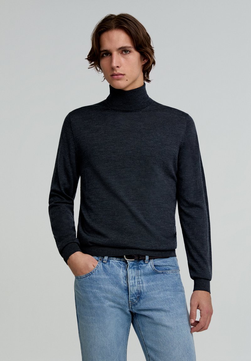 Scalpers CLASSIC ROLL NECK - Trui - dark grey