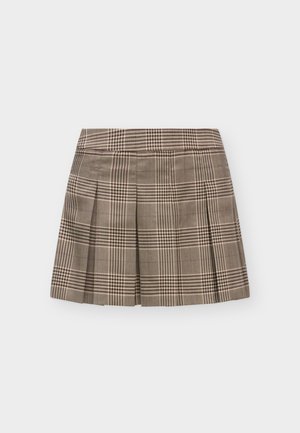 Noisy May, NMWERA PLEATED SHORT SKIRT - Minijupe - oatmeal/fig