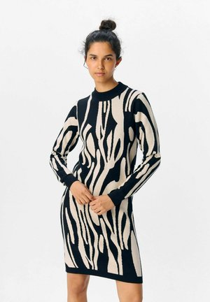 OBJRAY DRESS - Strickkleid - black