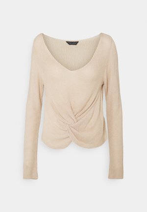 TWIST FRONT JUMPER - Pullover - oatmeal