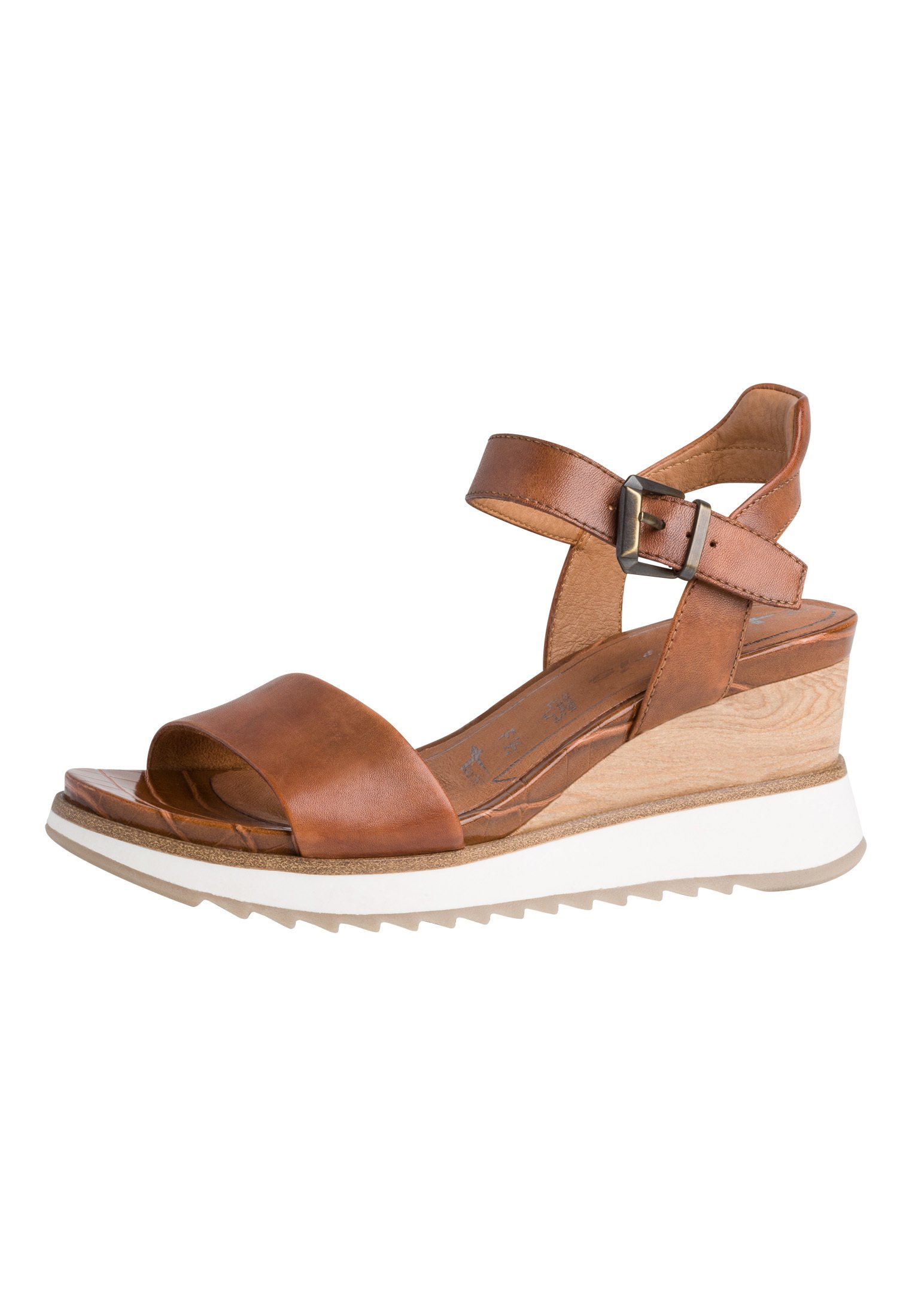 Tamaris Sandalen met sleehak - cognac/Bruin - Zalando.nl