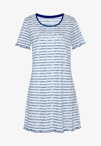 Unausgewählt, blau gestreift