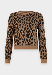 ONLVIENNA LEO O NECK  - Jumper - toasted coconut/black
