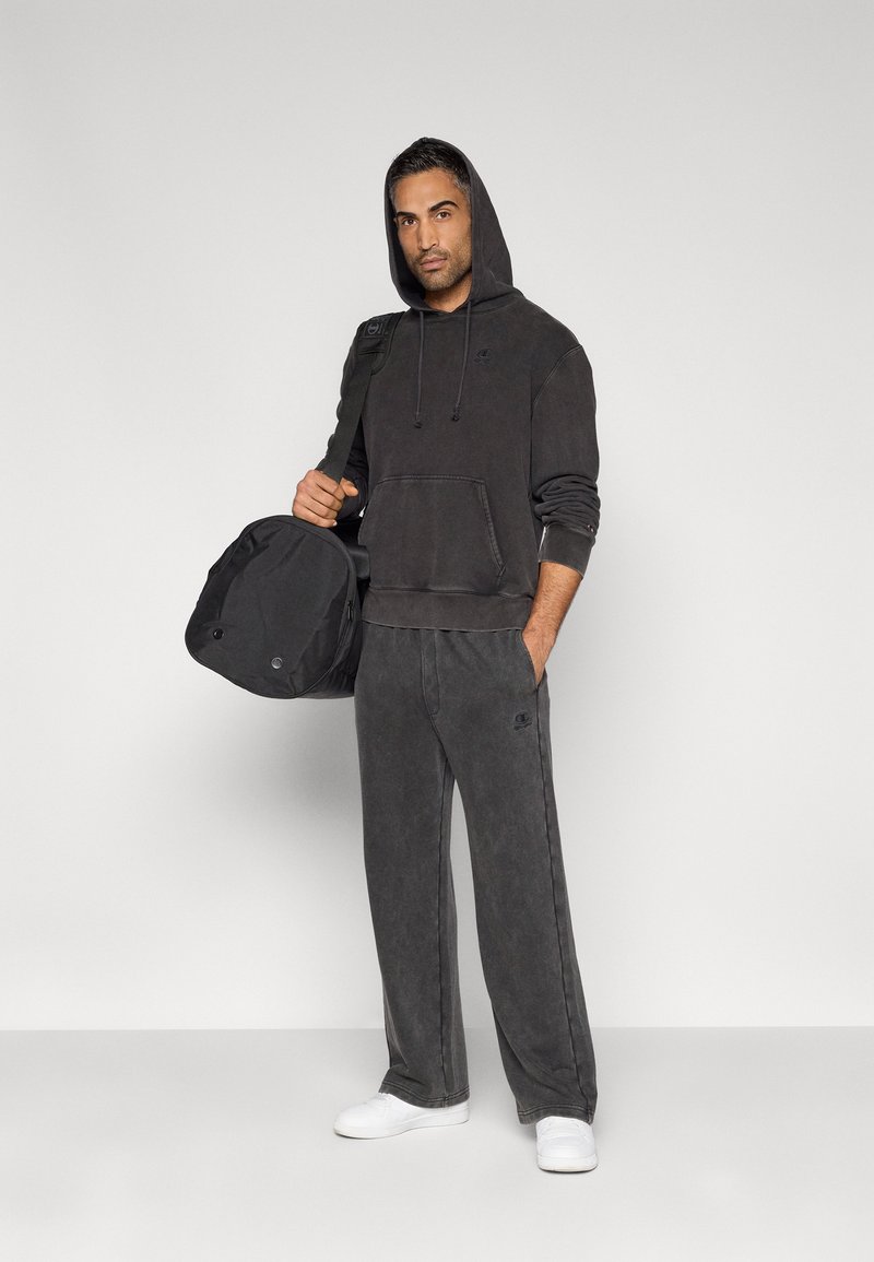 Champion ICONS WASH LOOSE STRAIGHT HEM PANTS - Teplákové kalhoty - black
