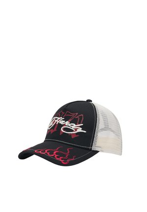 Ed Hardy, UNISEX 1971 ED HARDY 5 PANEL TRUCKER CAP - Pet - black