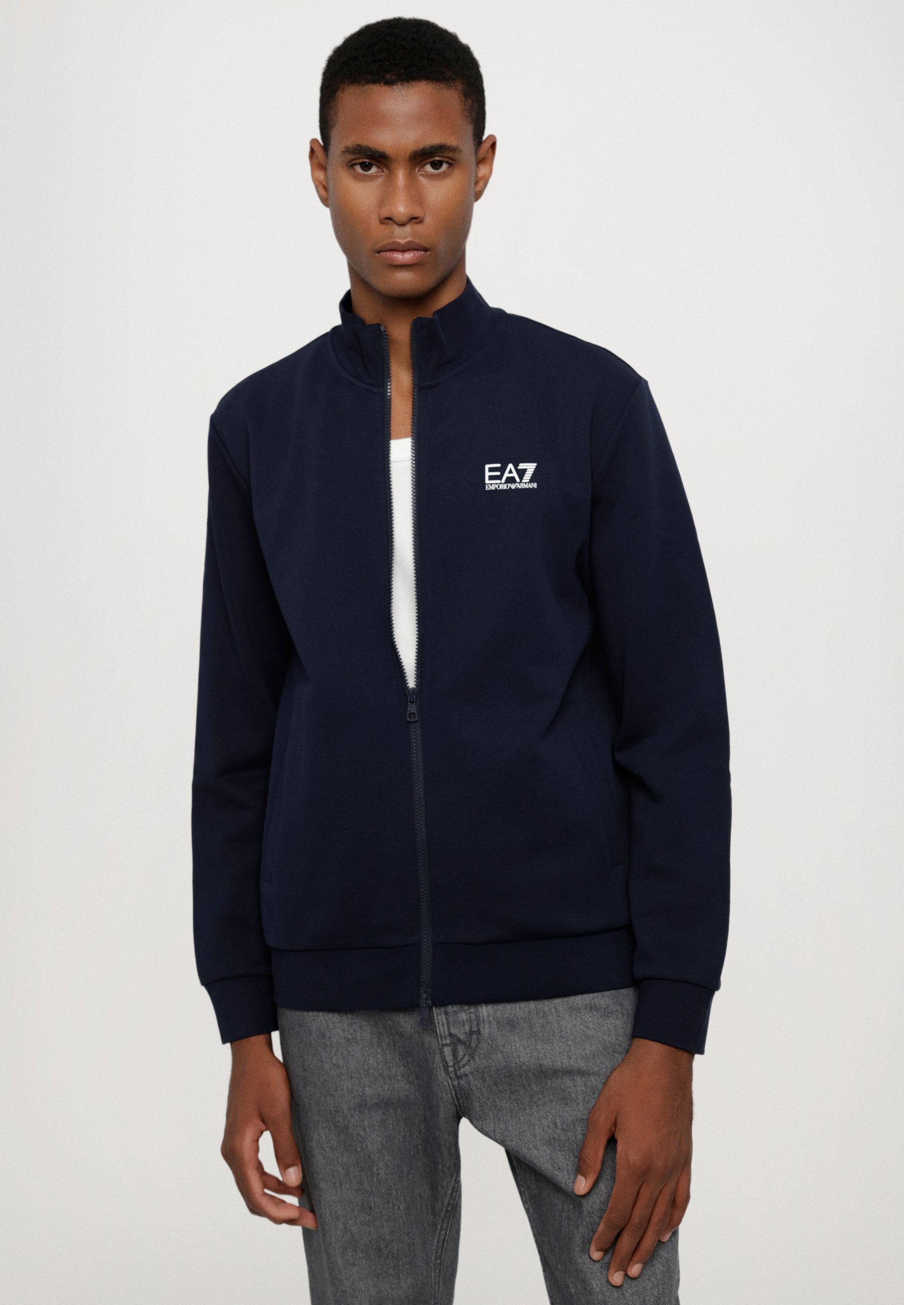EA7 Emporio Armani TRAIN CORE - Zip-up sweatshirt - blue/dark blue