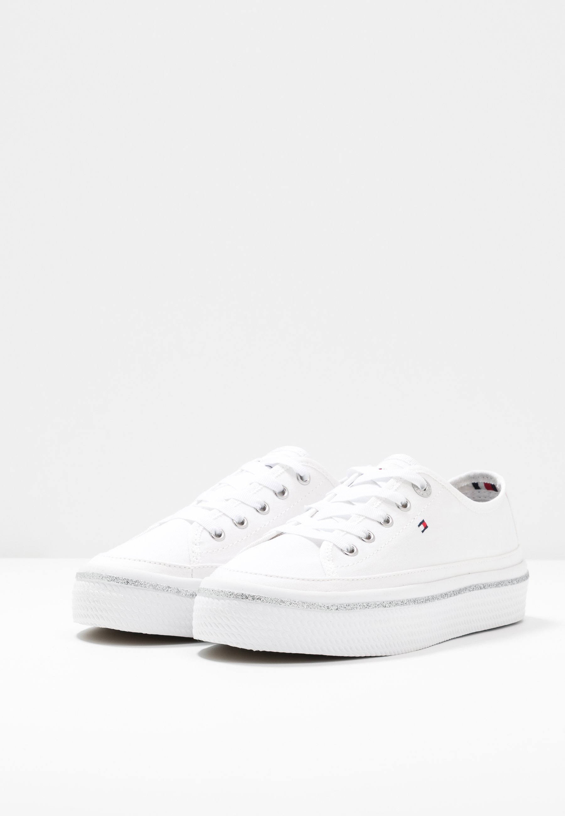 tommy hilfiger glitter platform trainers