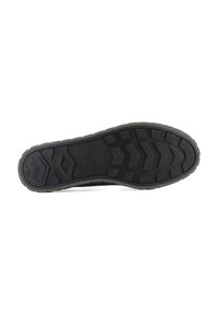 Sole in gomma nera con motivo testurizzato, caratterizzato da forme a zigzag e a diamante per una maggiore aderenza e trazione.