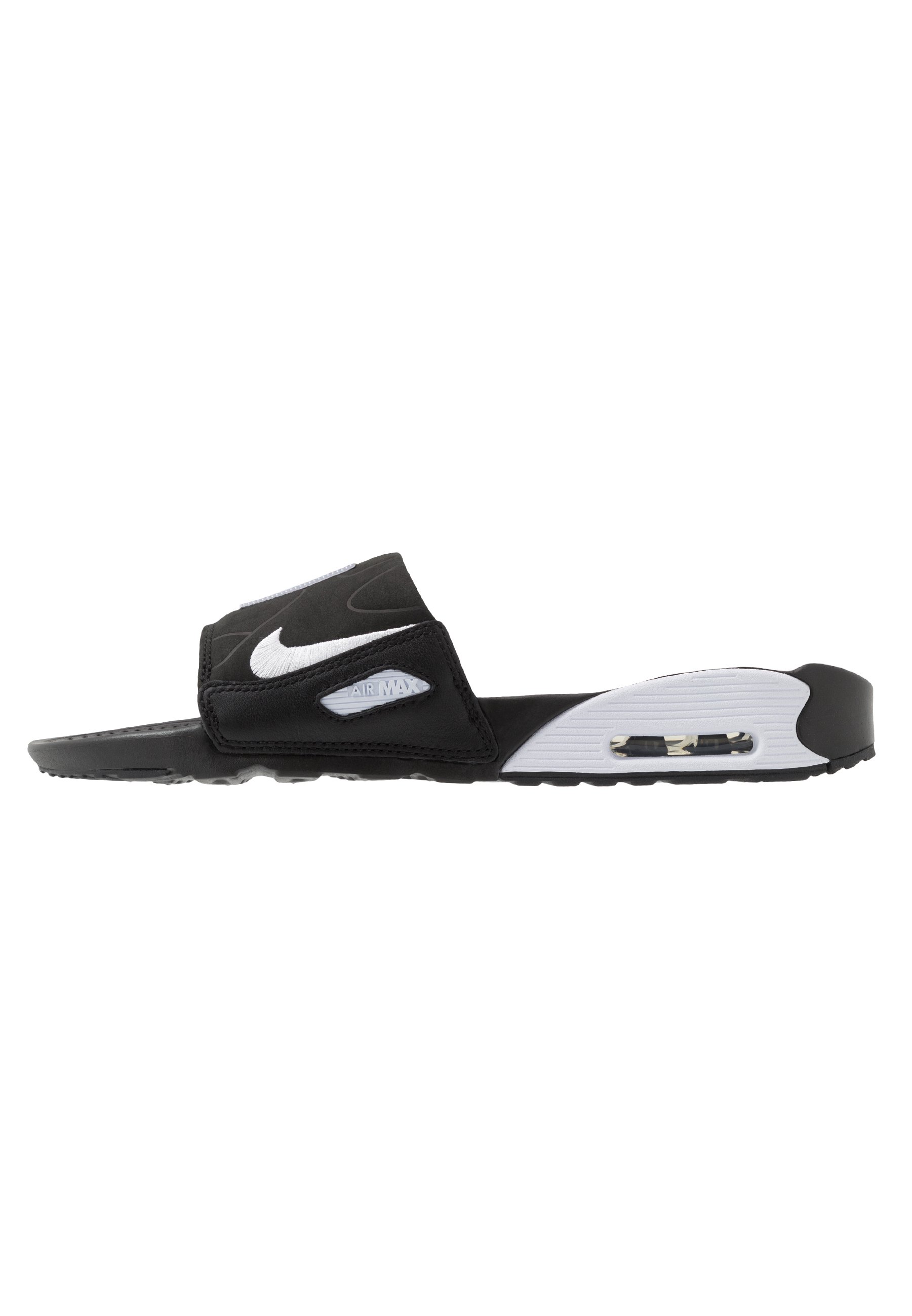 Hover mavepine fortov Nike Sportswear AIR MAX 90 SLIDE - Sandaler - black/white/sort - Zalando.dk