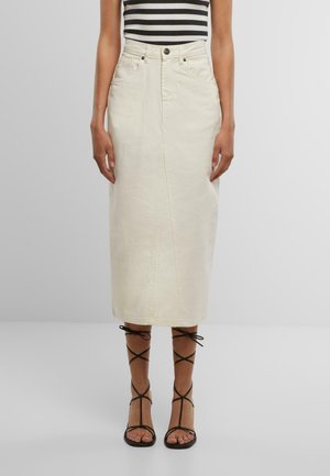 Urban Classics SOFT MIDI - A-line skirt - whitesand