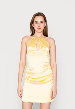 GATHERED DETAIL DRESS - Vestido de cocktail / Vestido de festa - lemon