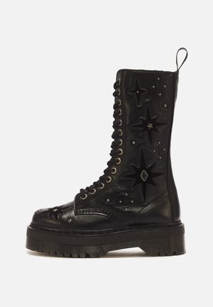 Dr. Martens, Bottes à lacets - black milled gloss+velvet