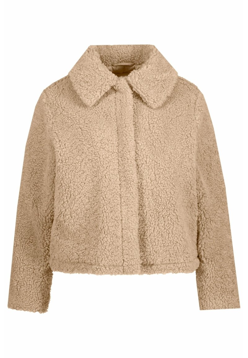 Ulla Popken Fleece trui lichtbruin Ulla Popken Fleece trui lichtbruin