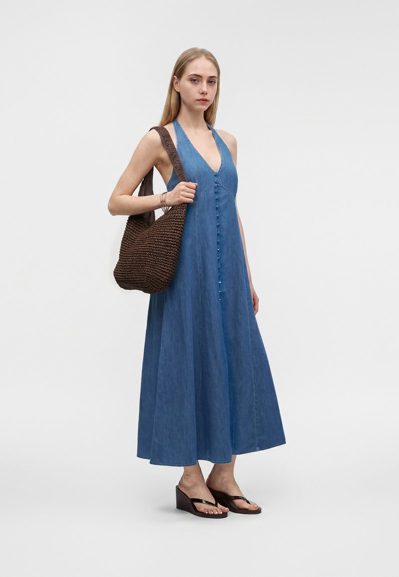 GAP HALTER DRESS - Denim dress - blue denim - Zalando.ie