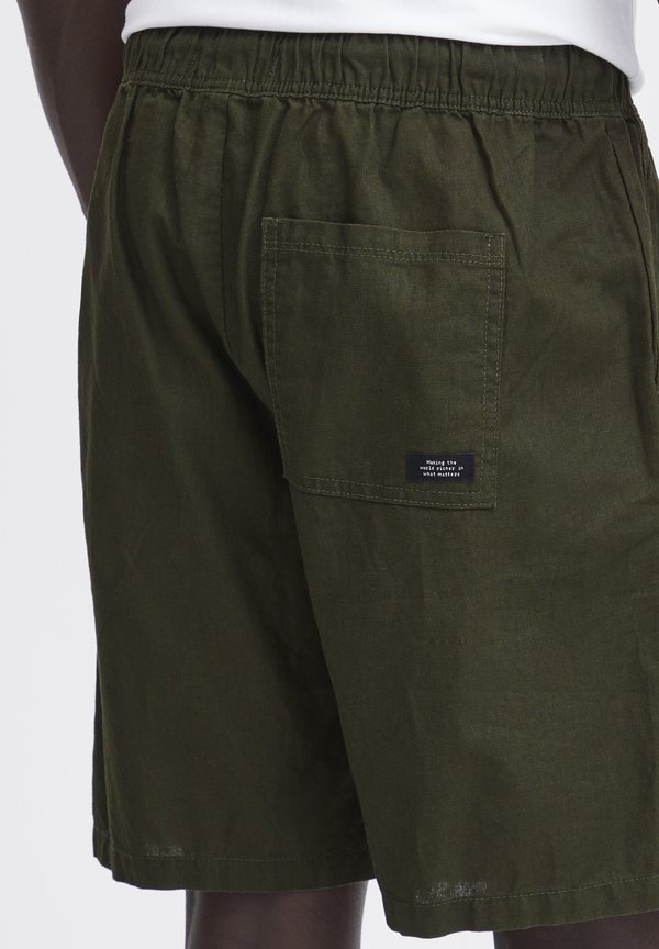 BHSHORTS LINEN MIX RELAXED FIT - Shorts - forest night4