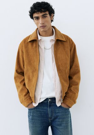 PULL&BEAR, Veste en similicuir - brown