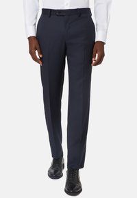 Boggi Milano BIRD S EYE  - Auduma bikses - navy blue