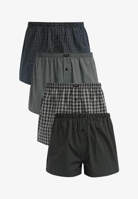 Unselected, black check geo
