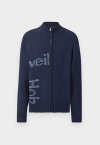 HAZA LOGO ZIP CARDIGAN - Strickjacke - blue