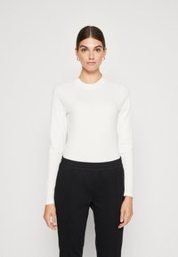 Marc O'Polo DENIM LONGSLEEVE CREWNECK - Ilgarankovis viršutinės dalies drabužis - egg white