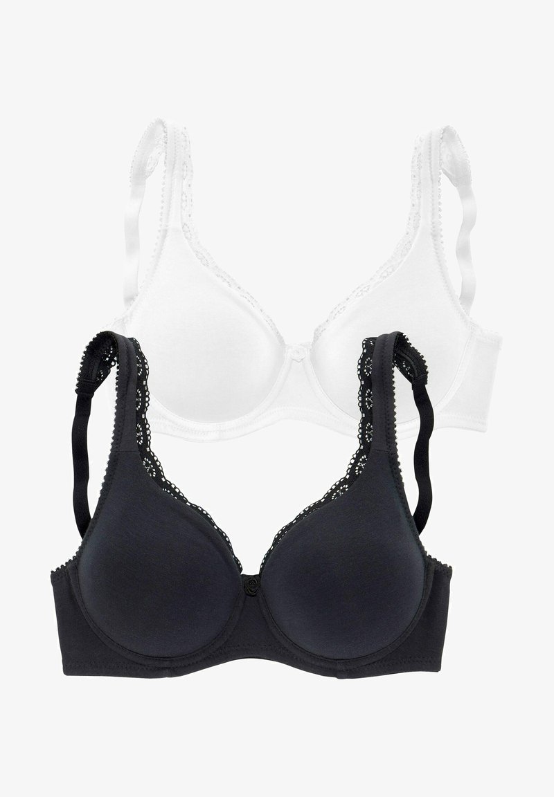 LASCANA 2 PACK - Sujetador básico - schwarz weiß