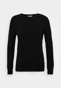 Davida Cashmere - BASIC O NECK - Pulóver - black Miniatűr kép 1