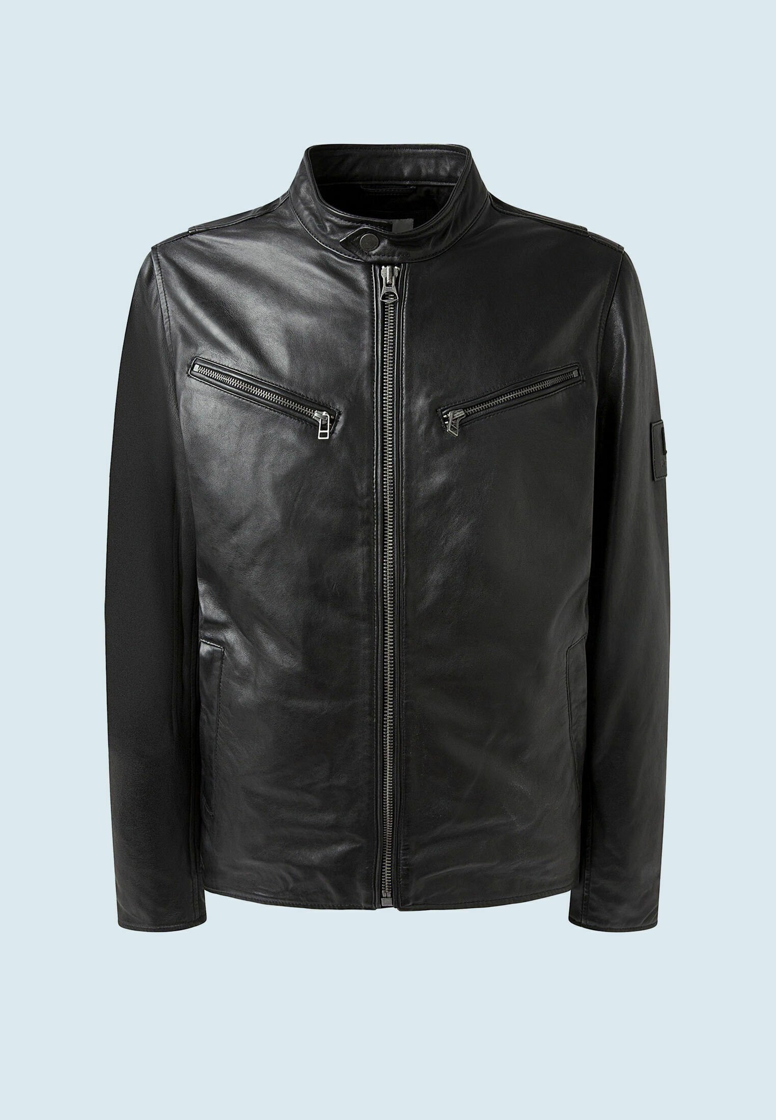 Pepe Jeans PETER - Giacca di pelle - black/nero - Zalando.it