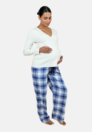 MATERNITY FIT - CHECK SET - Pigiama - oatmeal