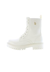 KARMA - Platform ankle boots - white