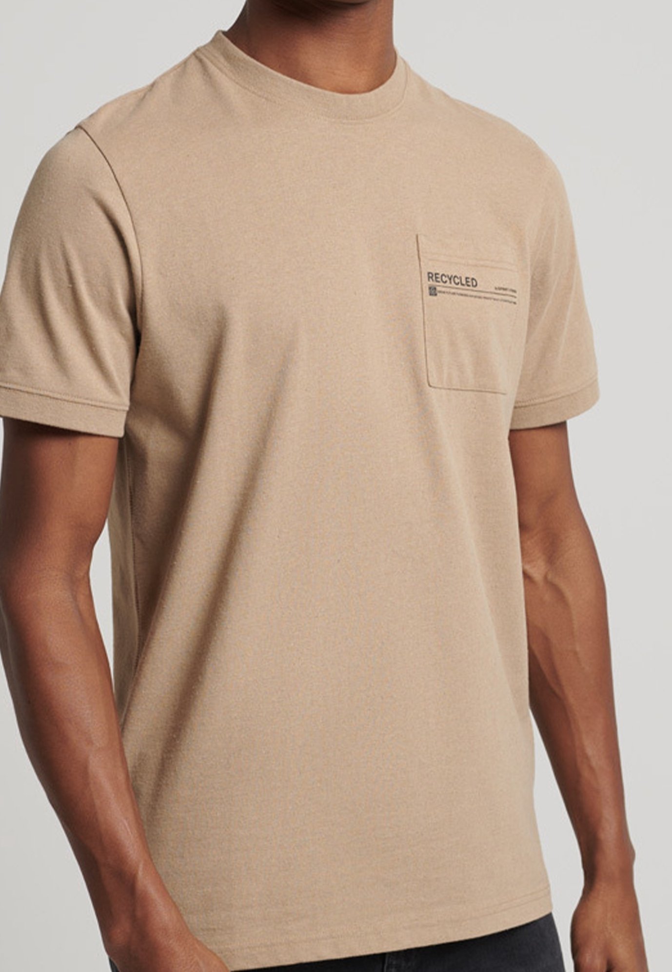T-Shirt Homme Superdry En Coton - Taille M Noir - Occasion En Très Bon État - Coupe Regular