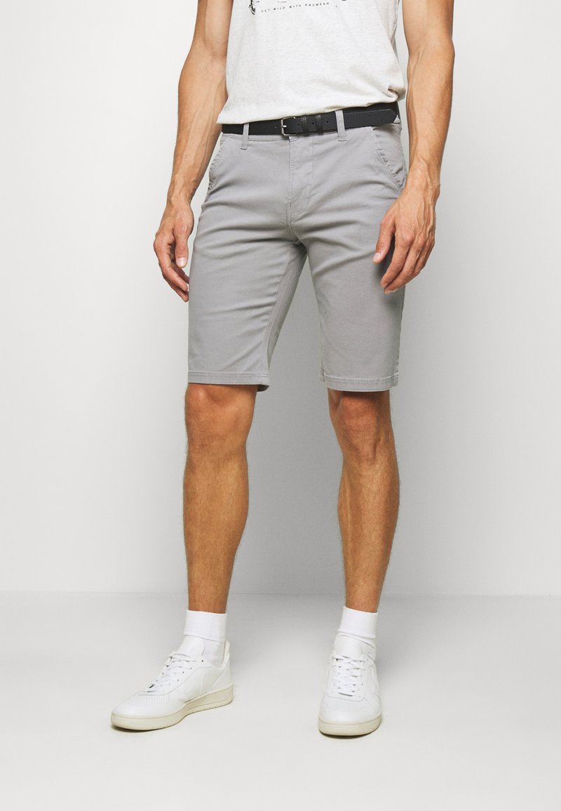 Lindbergh CLASSIC CHINO BELT - Calções - silver