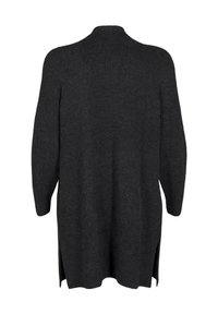 Zizzi FLASH MIT SCHLITZEN - Strickjacke - dark grey melange