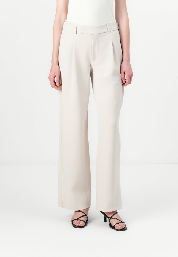 ONLRENAL PLEAT STRAIGHT PANT - Trousers - pumice stone