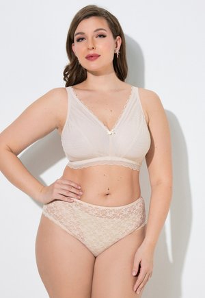 Ulla Popken TRUYOU FLORAL LACE BRALETTE - Trekants-bh'er - pale beige