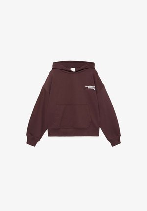 PULL&BEAR, GRAPHIC PRINT - HOODIE - Hoodie - maroon