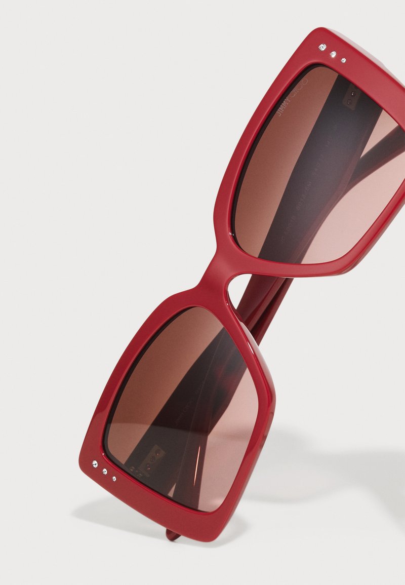 Jimmy Choo Oversized Red Cat-Eye Sunglasses with Dark Lenses Jimmy Choo - Lucine - Red Cat Eye Sunglasses with Glitter  main image 2