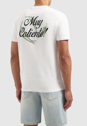 REGULAR FIT CREWNECK  - T-shirt print - white