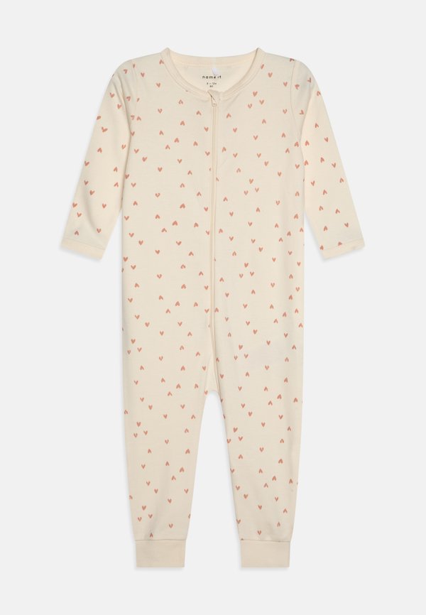 NBFNIGHTSUIT ZIP HEARTS - Pyjamas - buttercream